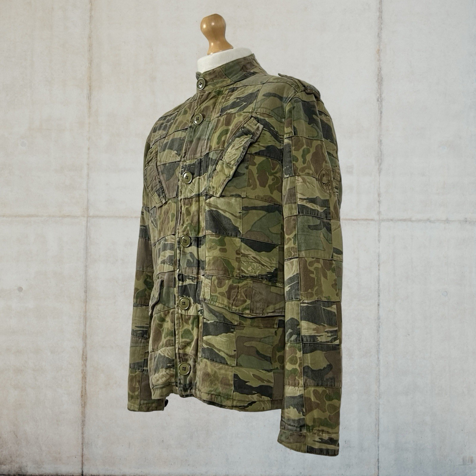 Pretty Green Patchwork Camo Fully Lined Jacket Si… - image 15