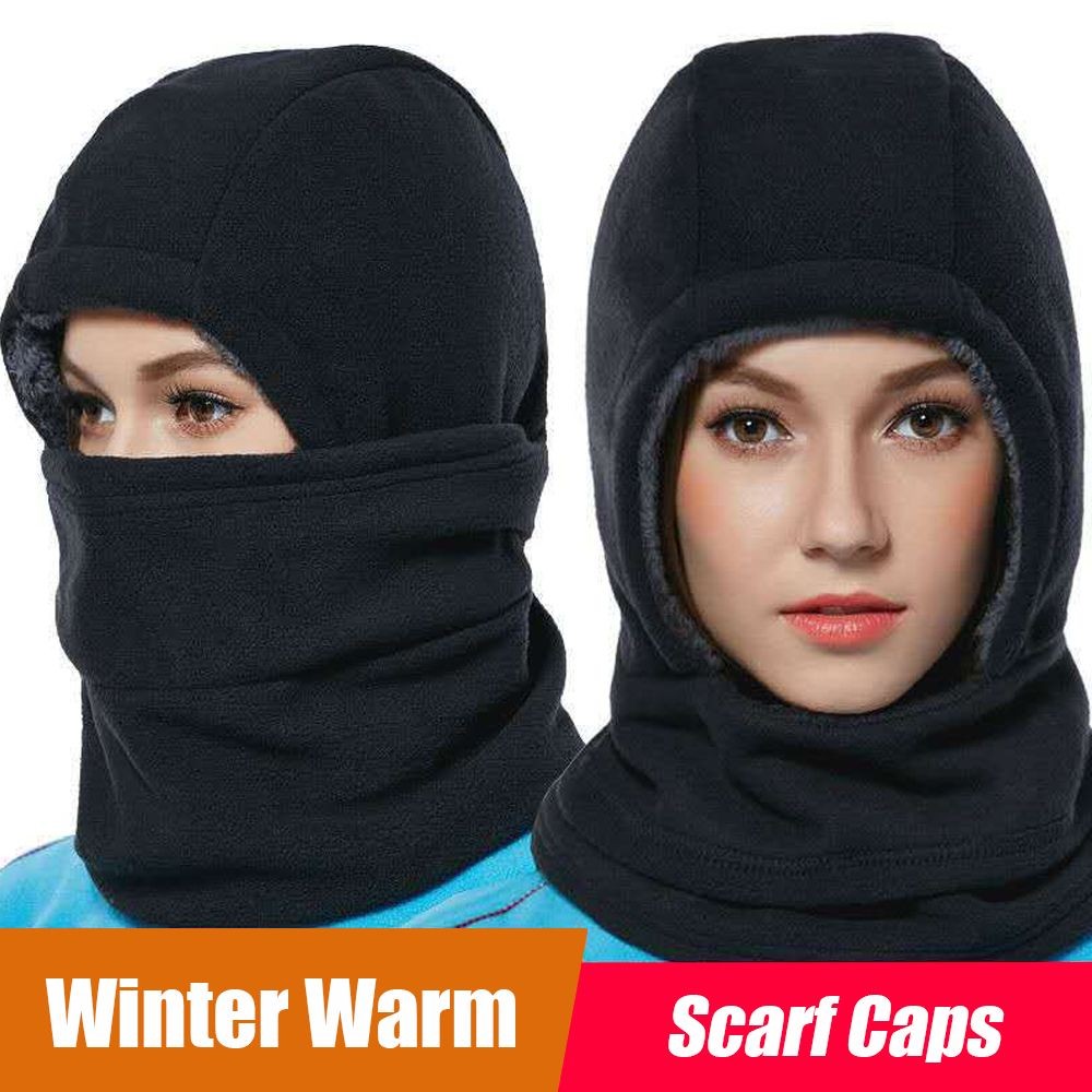 APL Maschera viso ispessita antivento fitta cappello pile polare collo sciarpa calda tappi