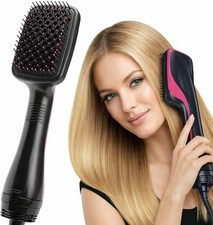 2-in-1 Hair Dryer Brush  Straightener Brush, Ionic Blow Dryer Brush for Women