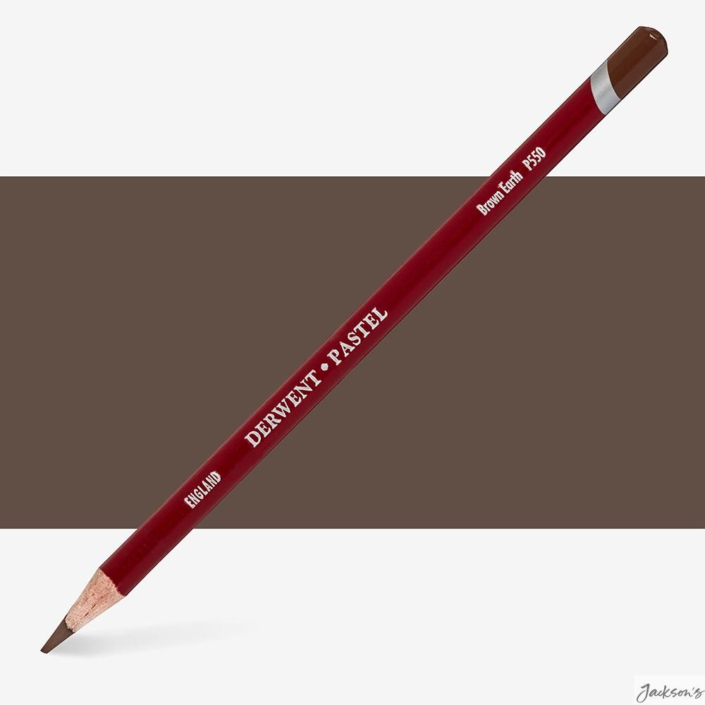 Derwent Pastel Pencil Wood Cased Brown Earth For Blending Drawing