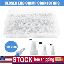 700Pcs Copper Core Nylon Closed End Crimp Cap 22-10 AWG Terminal Wire Connectors