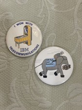 Vintage 1990’s IBM Computer IT Advertising Pin Buttons