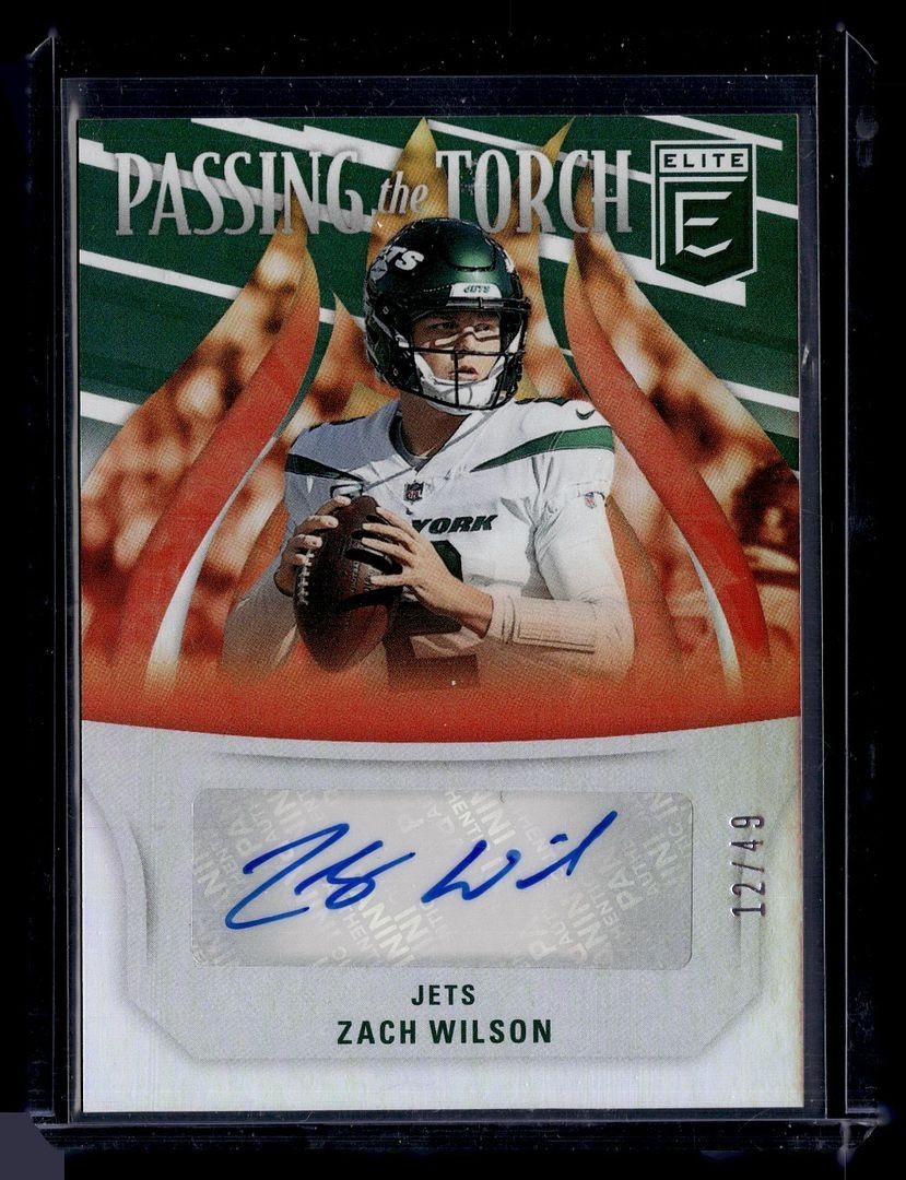 Zach Wilson Panini Donruss Elite Elite Rookie Autographs #ZWI Base