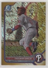 2022 Bowman Chrome Prospects Gold Shimmer Refractor 30/50 Yhoswar Garcia 0o3x