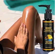 MELAO Body Tanning Oil 100ml Sunless Tanning Intensifier Brand New & Sealed