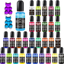 Epoxy Resin Pigment - 30 Colors Concentrated Liquid Epoxy Resin Dye, Translucent