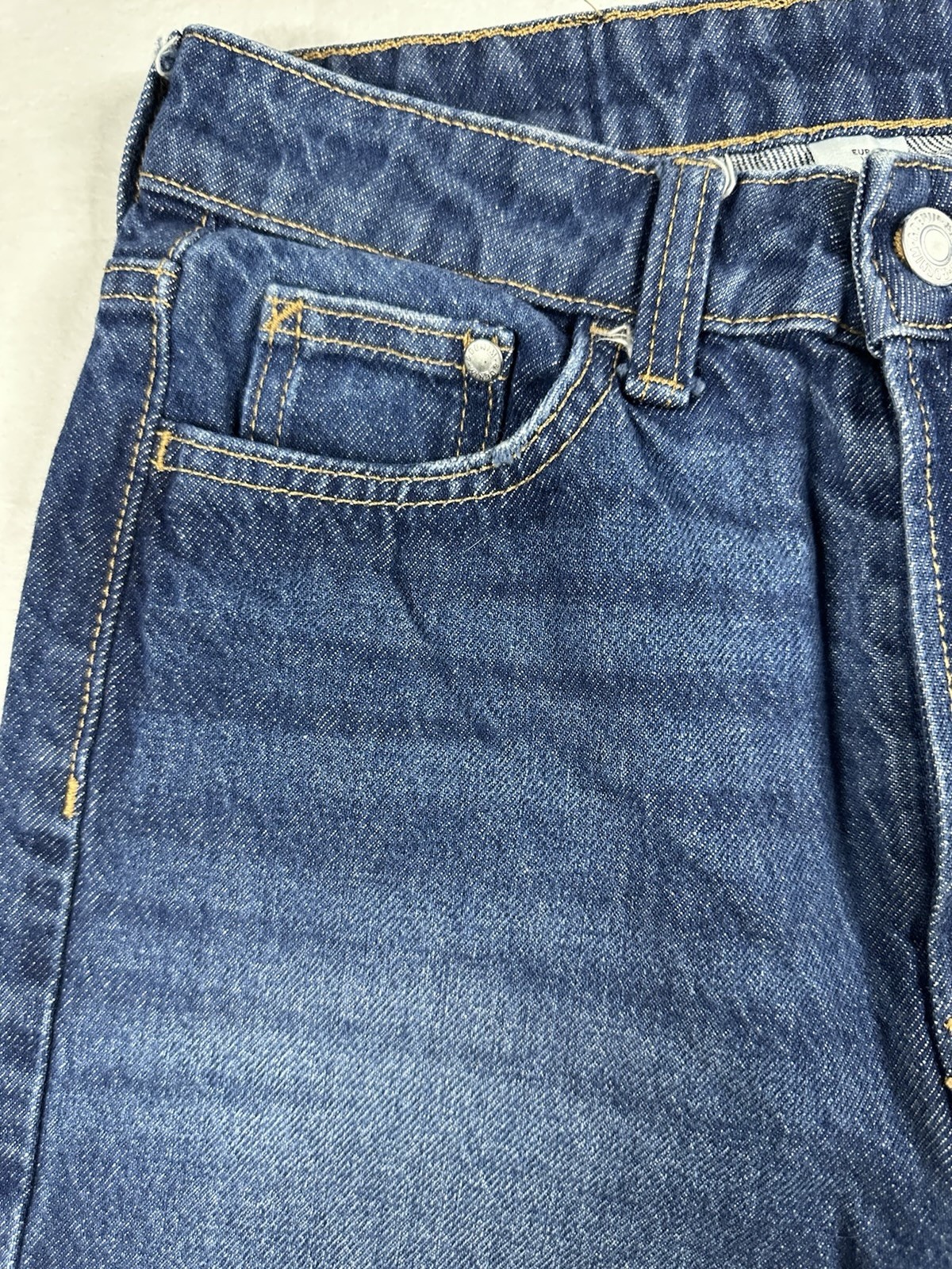 👖✨ H&M &Denim Ultra High Waist Wide Leg Jeans 2 Medium Wash Jeans Button  thumbnail 6