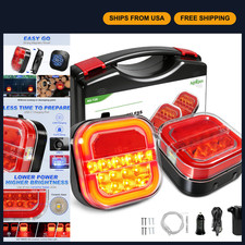 Wireless Magnetic Tow Trailer Light Kit - LED Tail Lights for Trailers  Towing