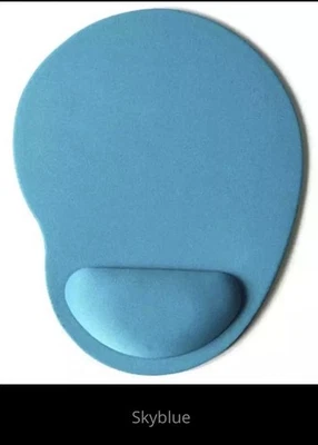 Tapis De Souris Ergonomique BLEU TURQUOISE avec Repose Poignet Intégré NEUF - Photo 1/4