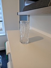 WHITEFRIARS GLASS MEDIUM BARK VASE 71/2" - 9690 FLINT