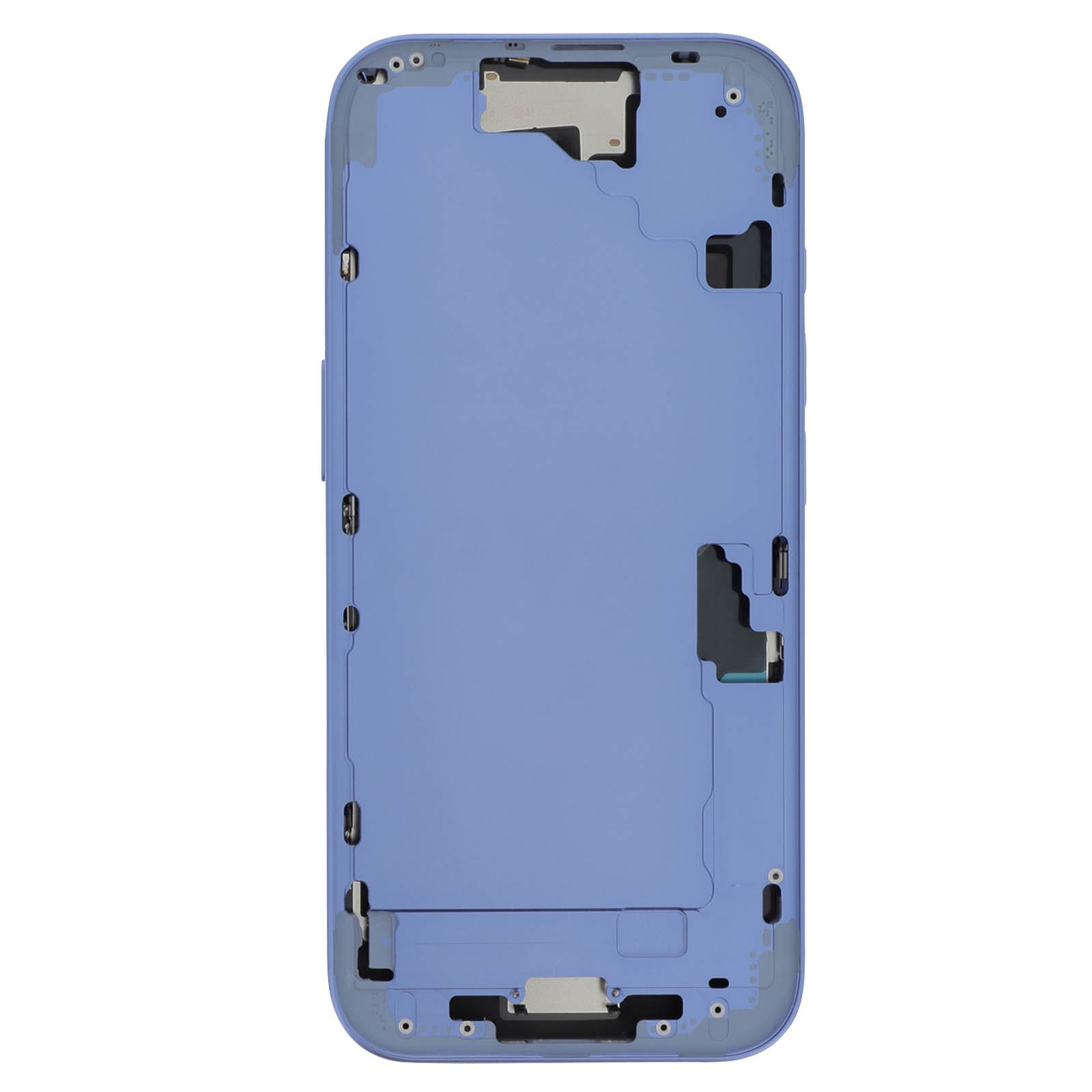 Châssis central iPhone 16 bleu pour réparer un téléphone cassé après une chute