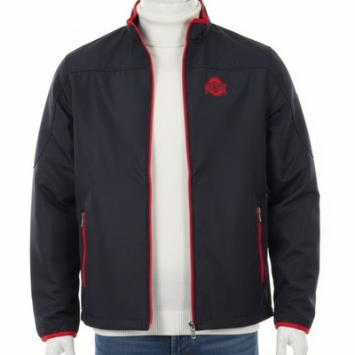 Men s Large Jacket Ohio State Buckeyes OSU Full Zip Excellent Condition