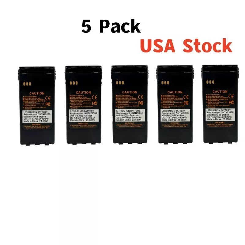 Lot5 XTS2500 NNTN7335 Li-ion IMPRES Battery Replacement For MT1500 PR1500 Radio
