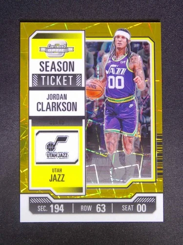 2/2≈1/1 2023-24 Panini Contenders Optic Jordan Clarkson #76 Season Gold Lazer