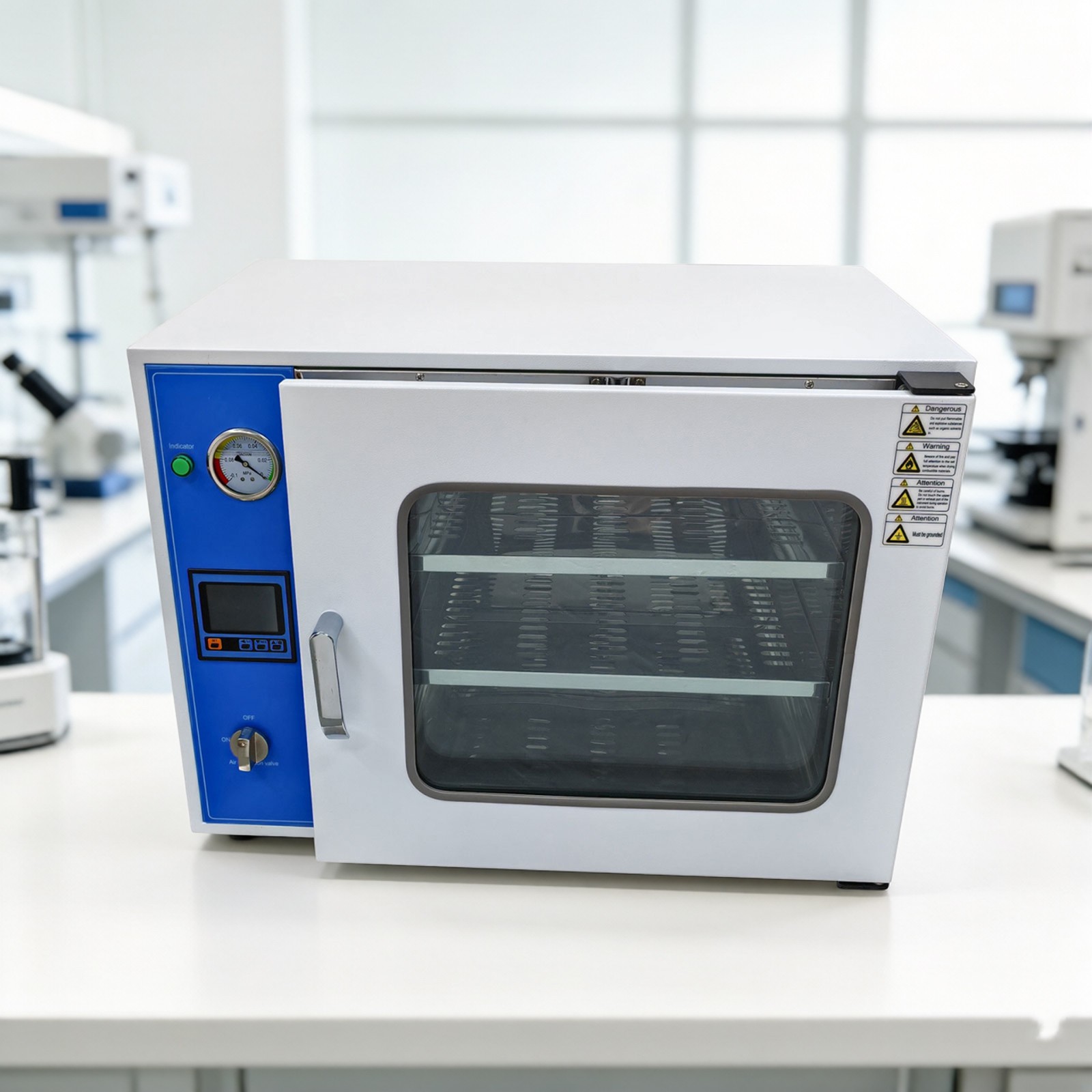 Electric 0.9Cu ft Vacuum Drying Oven Lab Drying and Heating Device 110V 50~200℃