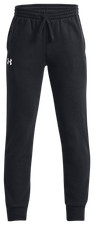 Under Armour Rival Fleece Joggers with Pockets for Boys - Black/White - M