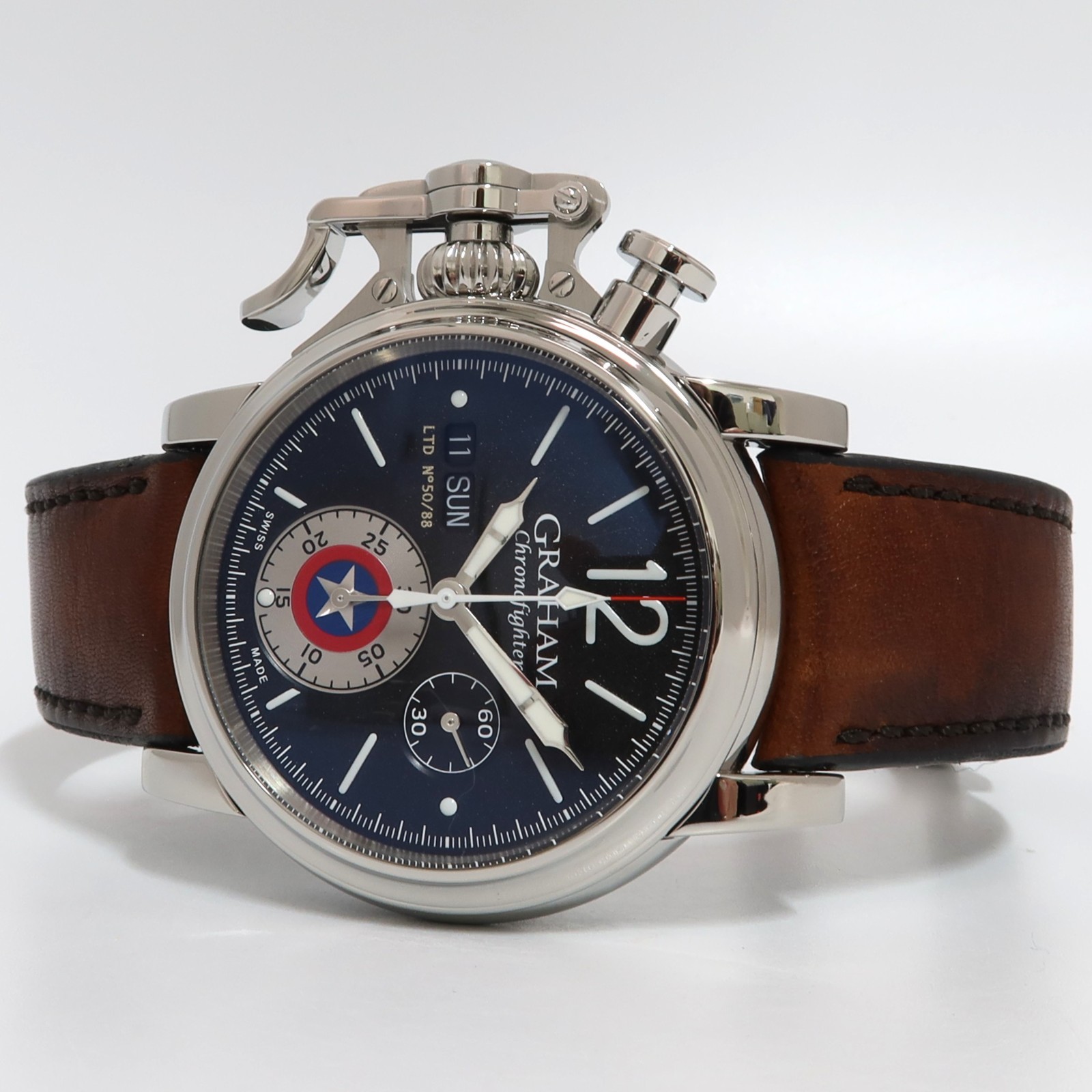 Graham Chronofighter Vintage America Black Dial Automatic 44MM Steel 2CVAS.B14A