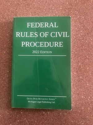 Federal Rules of Civil Procedure; 2022 Edition : With Internal Cross-References 