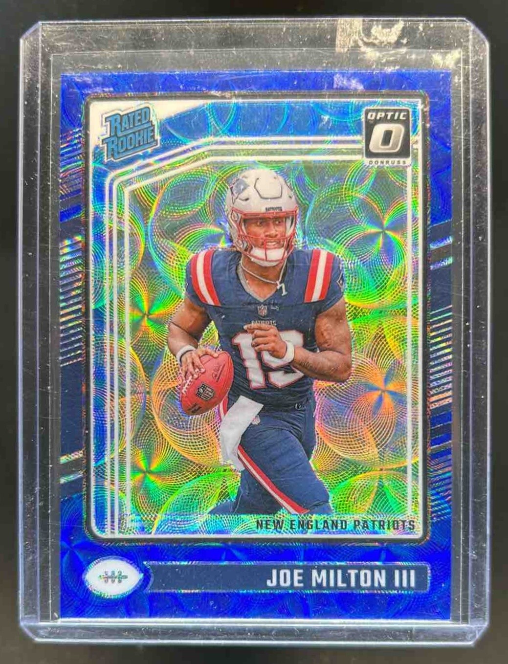 2024 Donruss Optic Joe Milton III Blue Scope Rated Rookie #255 Patriots