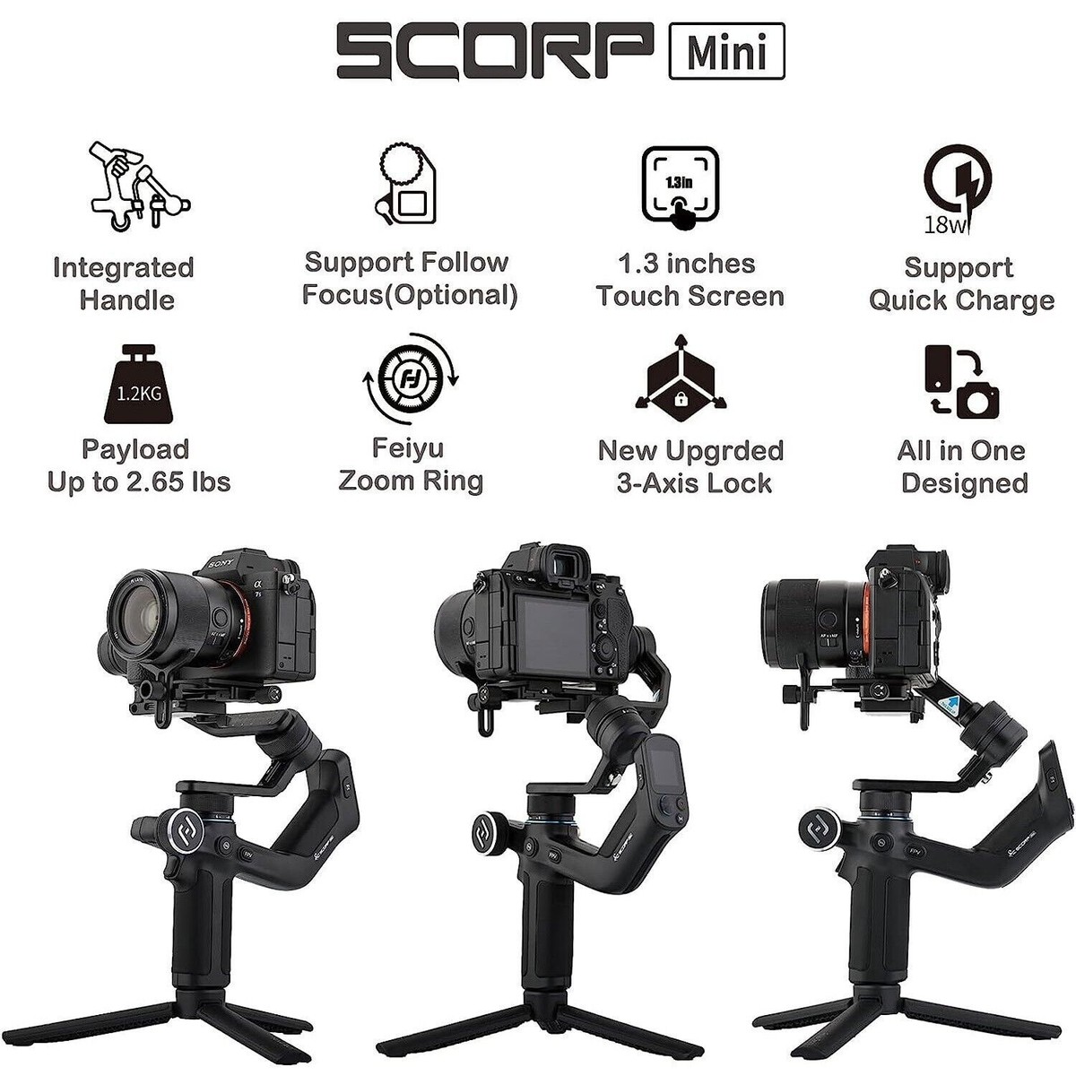 FeiyuTech SCORP Mini 3-Axis Gimbal Stabilizer for Camera DSLR