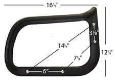 Replacement Office Chair Loop Arm Rest - Rounded Style - Left Side - S3676L-A