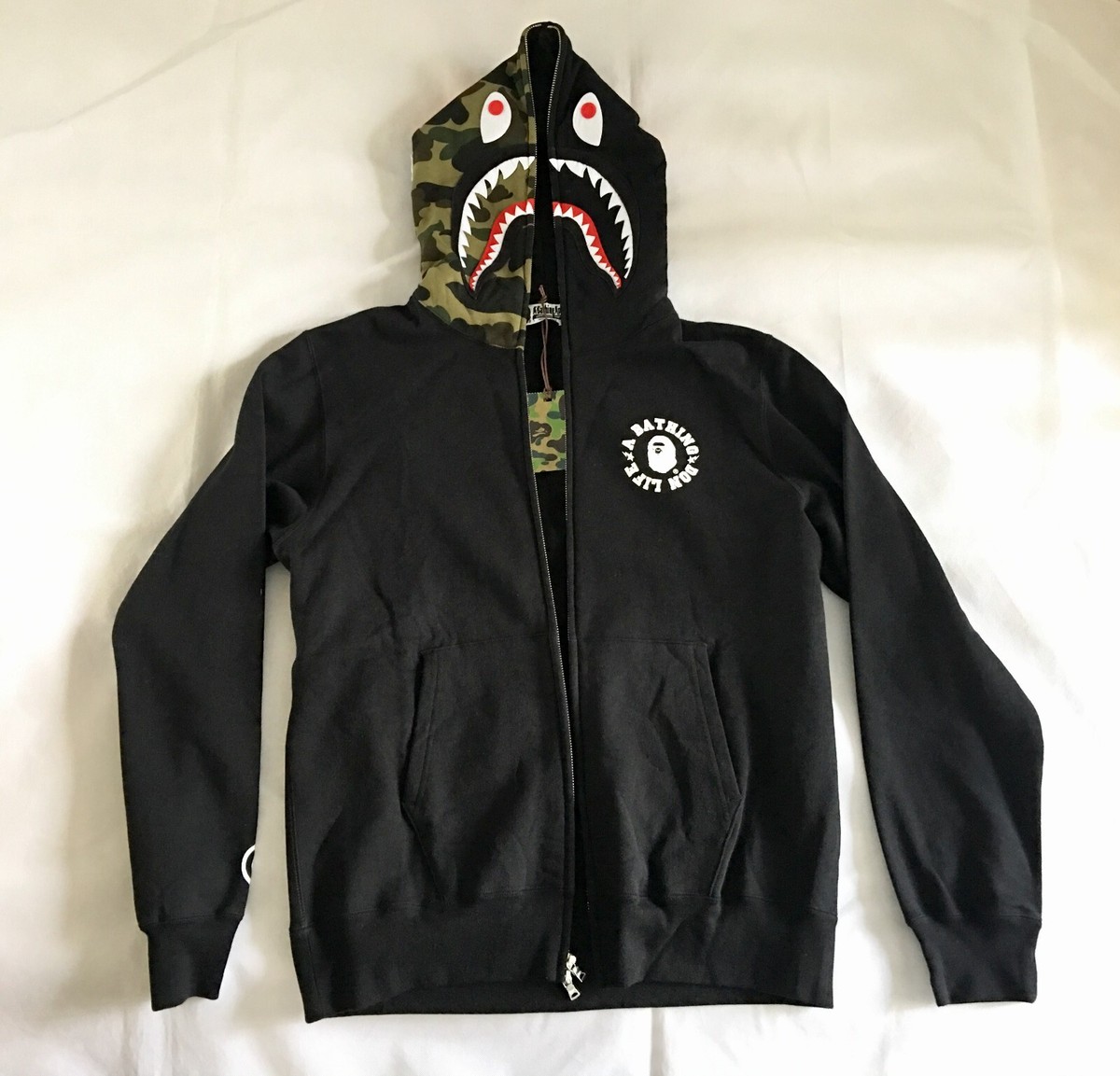 A Bathing Ape Bape x Big Sean Full Zip Shark Hoodie Black A Bathing Ape Bape x Big Sean Full Zip Shark Hoodie Black