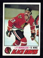 1977-78 Topps Hockey Card #156 JP Bordeleau Chicago Blackhawks EX-MT+ *hp