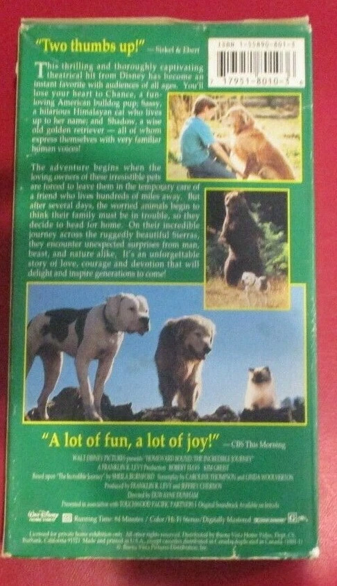 Homeward Bound: The Incredible Journey (VHS 1993) Foto 2 de 3