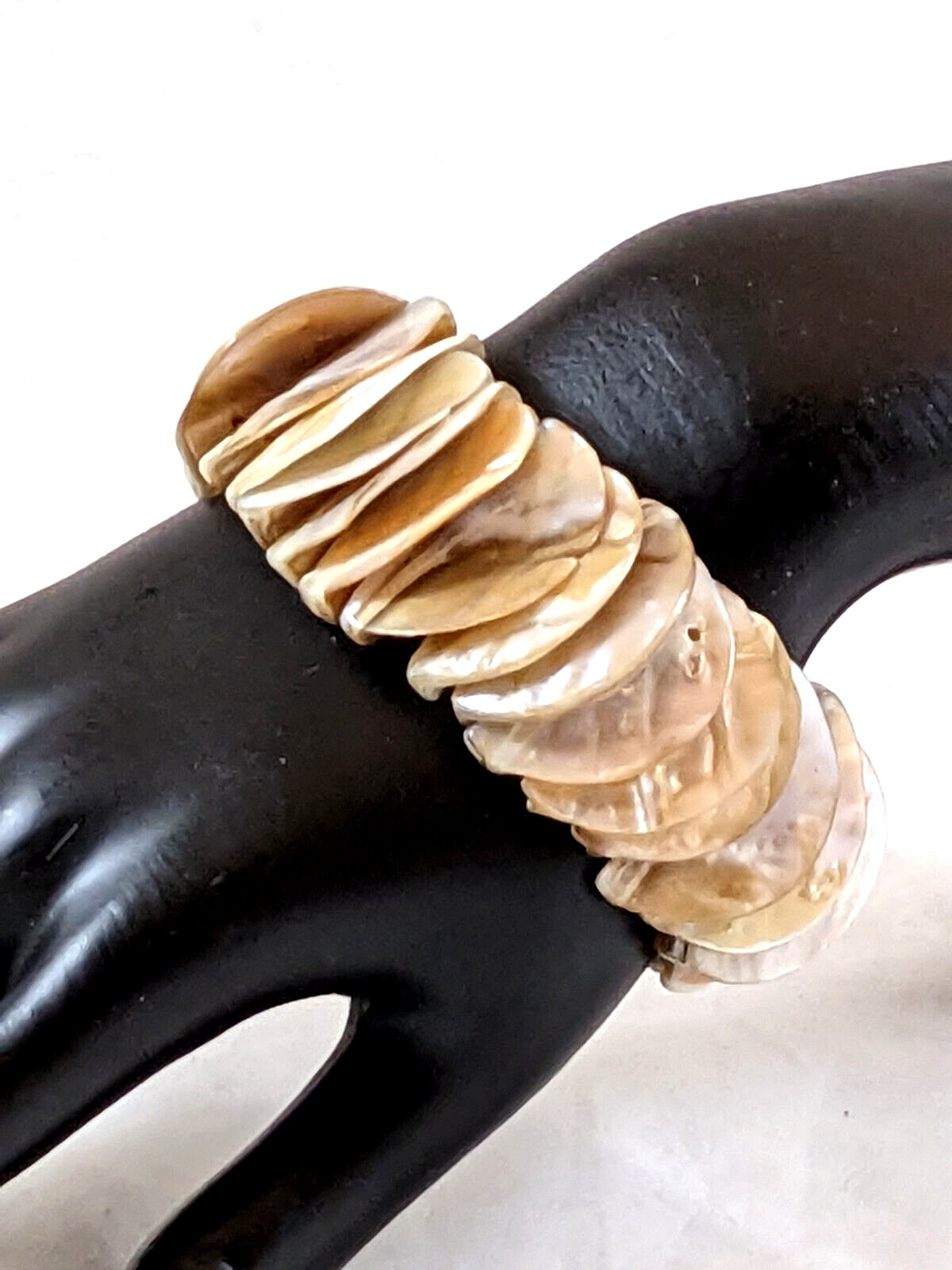 Abalone Thick Shell Stretch Bracelet - image 7