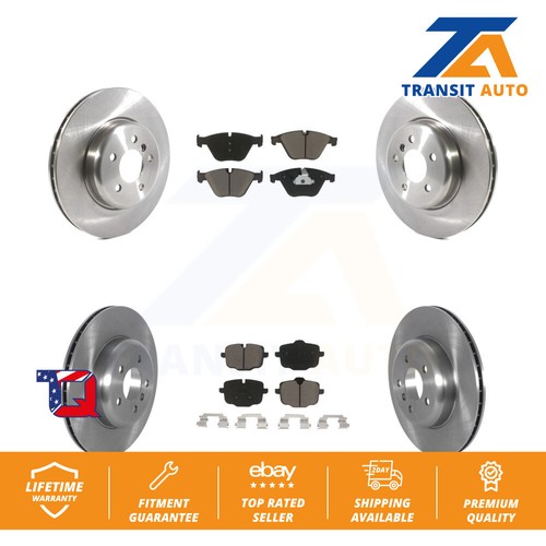 Front Rear Disc Brake Rotors Ceramic Pad Kit For BMW 535i 640i Gran