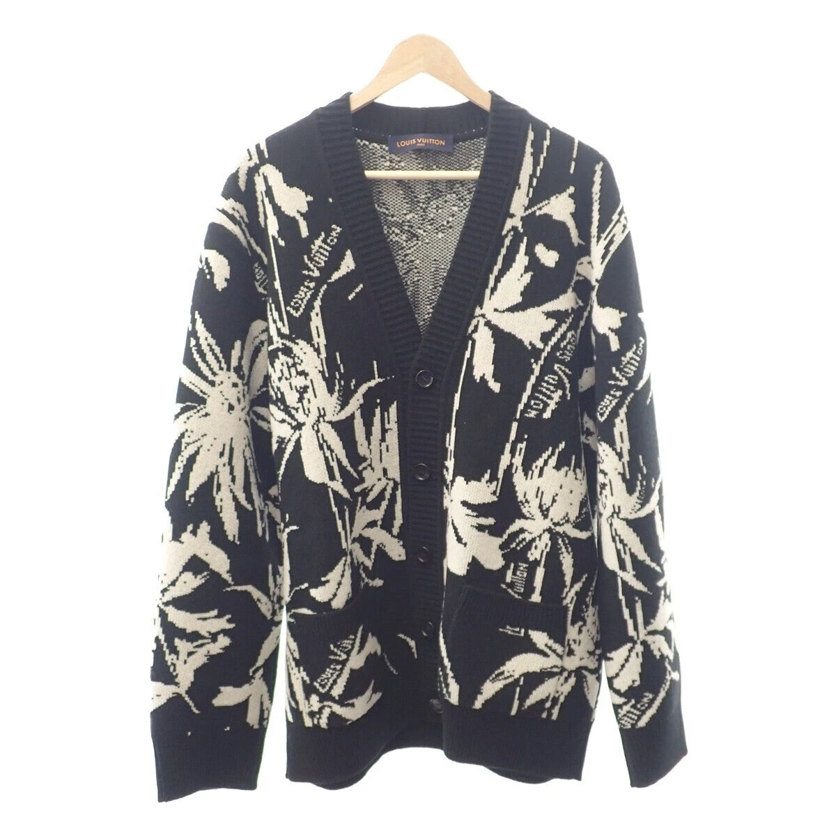 Louis Vuitton Thistle Jacquard Cardigan Black