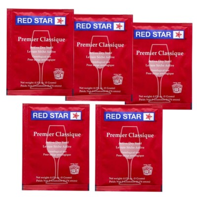 Red Star Premier Classique Wine Yeast, 5g - 5 pack