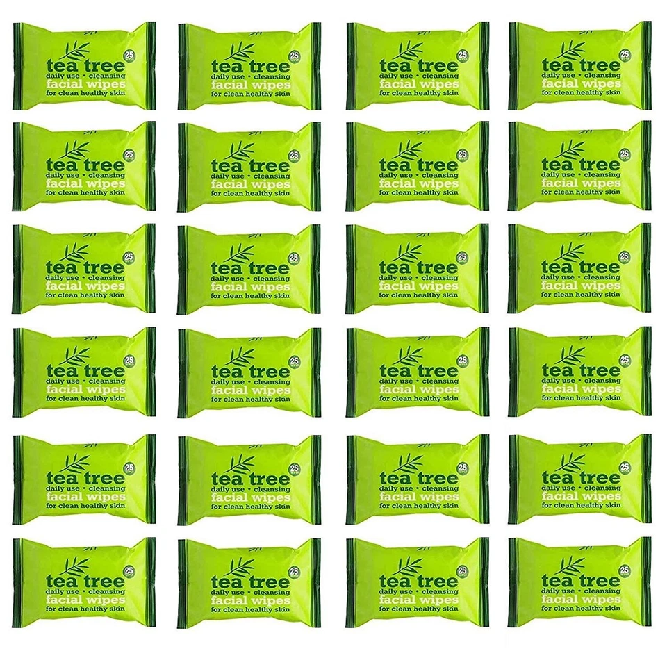 50 / 100 /150 / 200 / 300 Tea Tree Daily Use Cleansing Facial Face Make Up Wipes