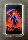 Soul Reapers Unforgiven Double Sided Color Bar 1 Oz .999 Silver Art Bar W/ COA