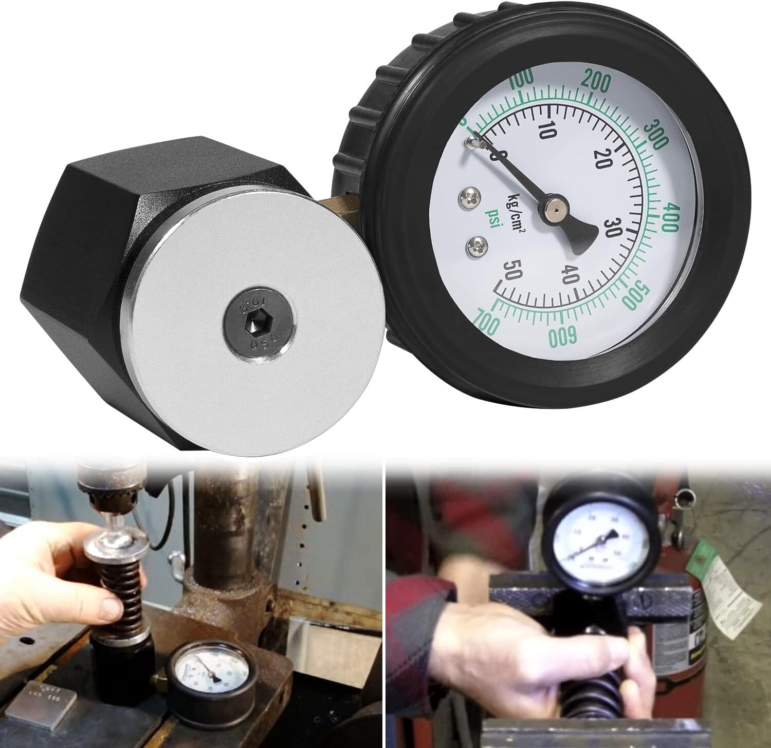 0-300 PSI 66835 Universal Mini Valve Spring Pressure Tester Gauge 0-20 kg/cm2