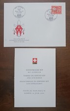 SVIZZERA-GINEVRA - 1969 -VISITA COMMEMORATIVA PAPA PAOLO VI -FDC & FOLDER-VF