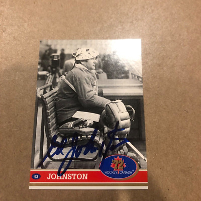 91-92 FUTURE TRENDS 72 SUMMIT SERIES ED JOHNSTON AUTOGRAPHED CARD DECEASED