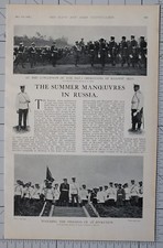 1901 Druck Sommer Man&ouml;ver in Russland Krasnoe Selo Turkistan Kosakenbataillon