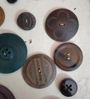 31 Assorted Bakelite Buttons circa 1940s in various shapes, colors and sizes — photo 4