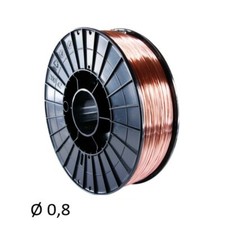BOBINA FILO PER SALDATURA ø0,8mm 5KG GAS ACCIAIO SALDARE SALDATRICE telwin deca