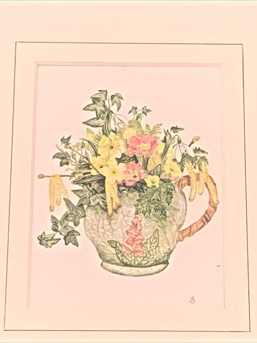 balangier絵画 Framed Art Painting Balangier Ivy Teapot Floral NEW JERSEY Fine
