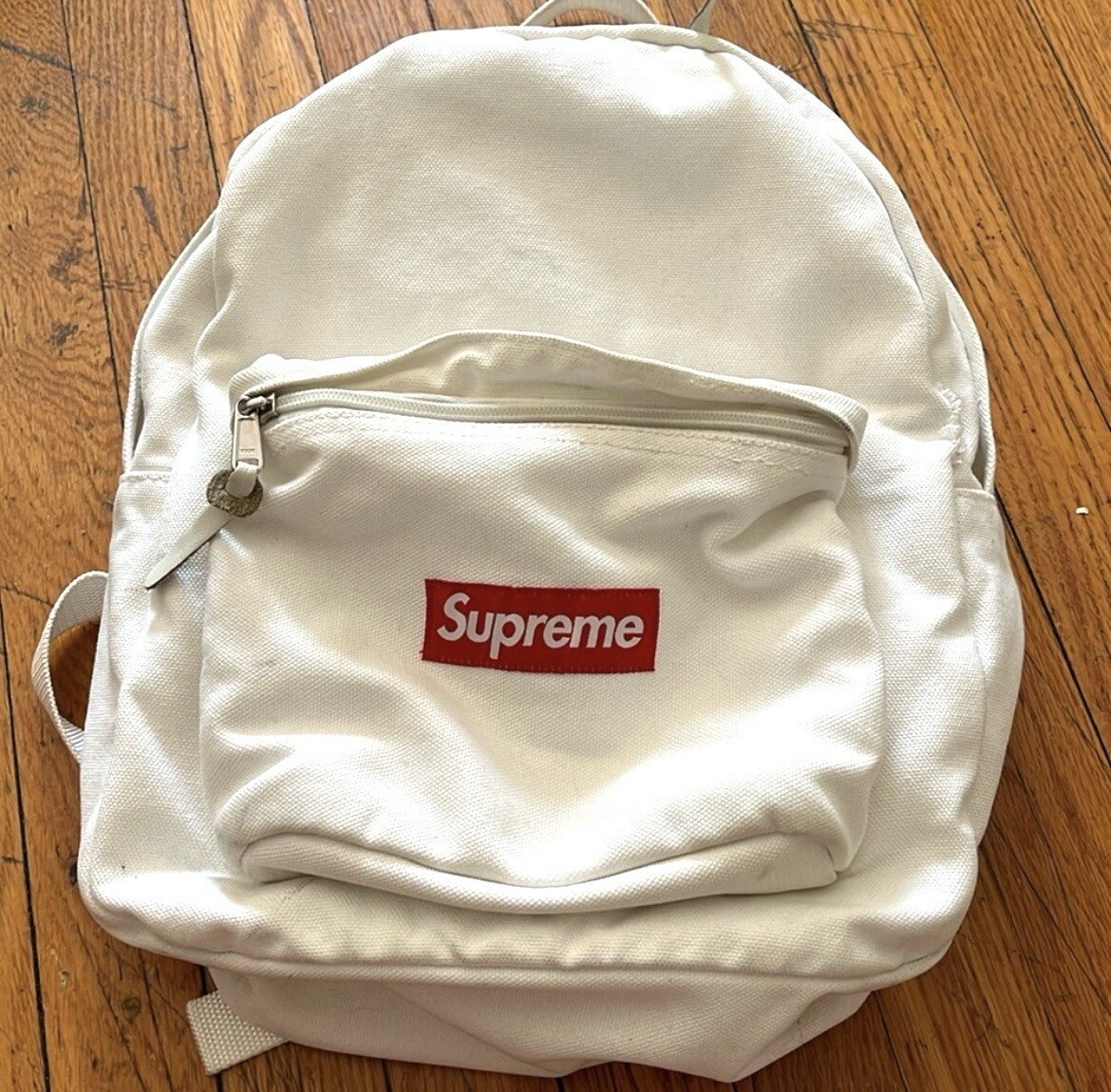 Supreme Canvas backpack white | eBay 