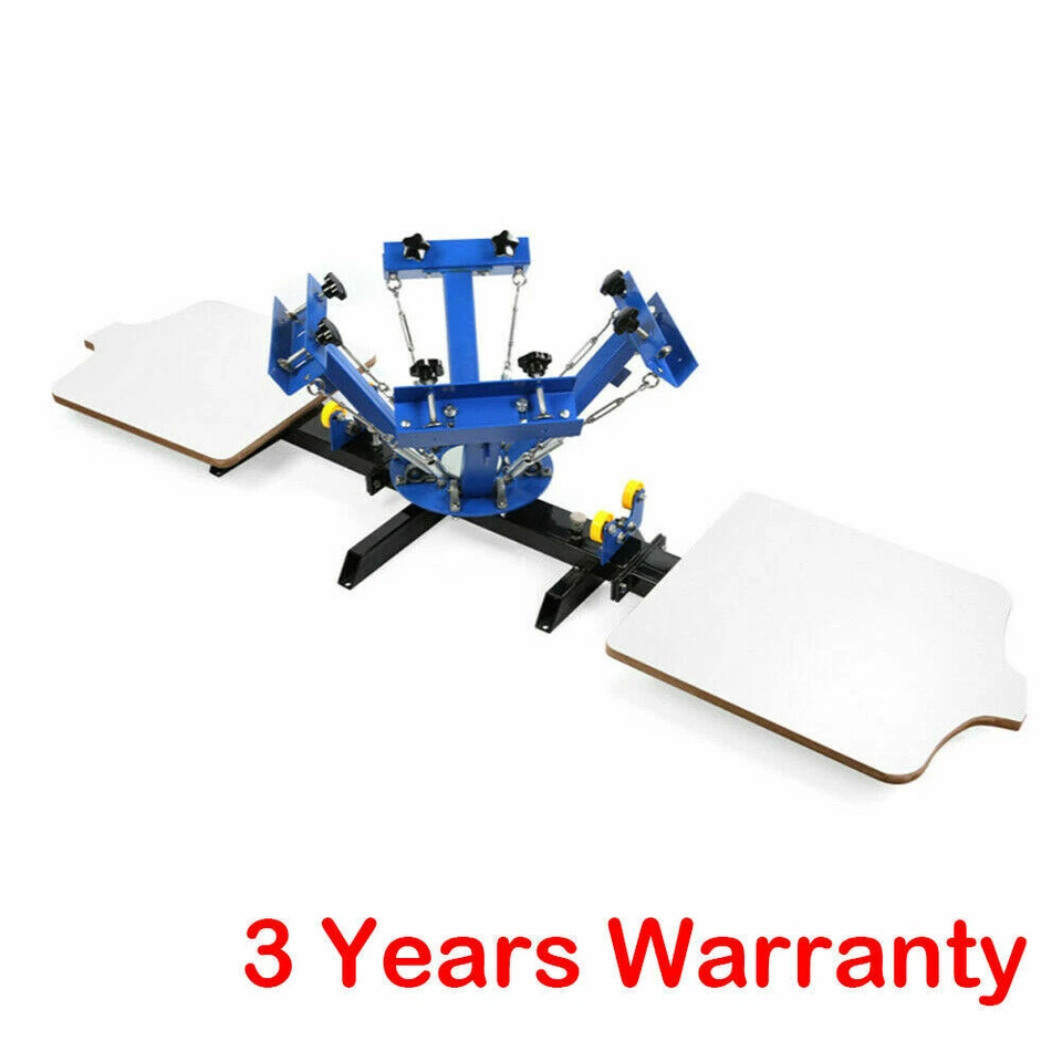4 Color 2 Station Silk Screen Printing Machine DIY Press T-Shirt Printer Machine - Image 2 of 4