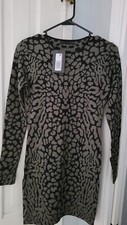 RVN ANYWHERE DRESS...NWT...SIZE MEDIUM. GRAPHIC LEOPARD JACQUARD MINI DRESS
