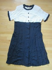 Positive Attitude Women Sz 22 Rayon & Acetate Dress Navy & White NWT