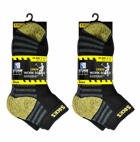 Calcetines de trabajo para hombre súper suaves súper cómodos enriquecidos con algodón enriquecido con tripulación talla 7-11 - Imagen 2 de 5