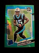 2023 Donruss Optic Jonathan Mingo Rated Rookie Green Hyper Prizm Panthers RC
