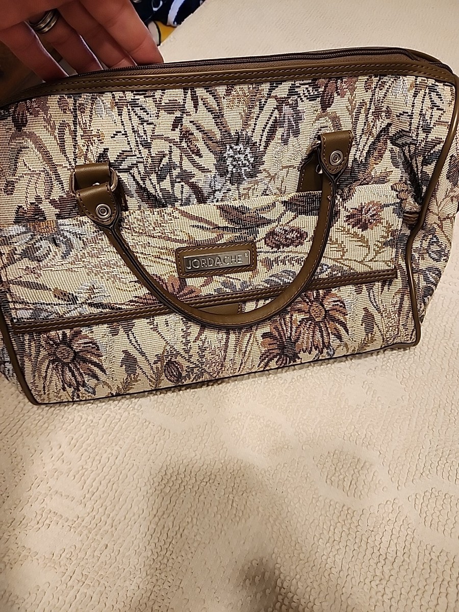 Jordache 5 Piece Suitcase Wild Flower Floral Tapestry Luggage Set