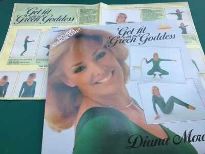 Diana Moran GET FIT GREEN GODDESS Health Exercise Self-Help LP+WALL CHART BBC EX