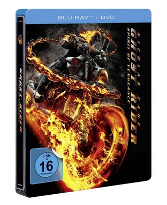 GHOST RIDER SPIRIT OF VENGEANCE Blu-Ray SteelBook w/Blue Top
